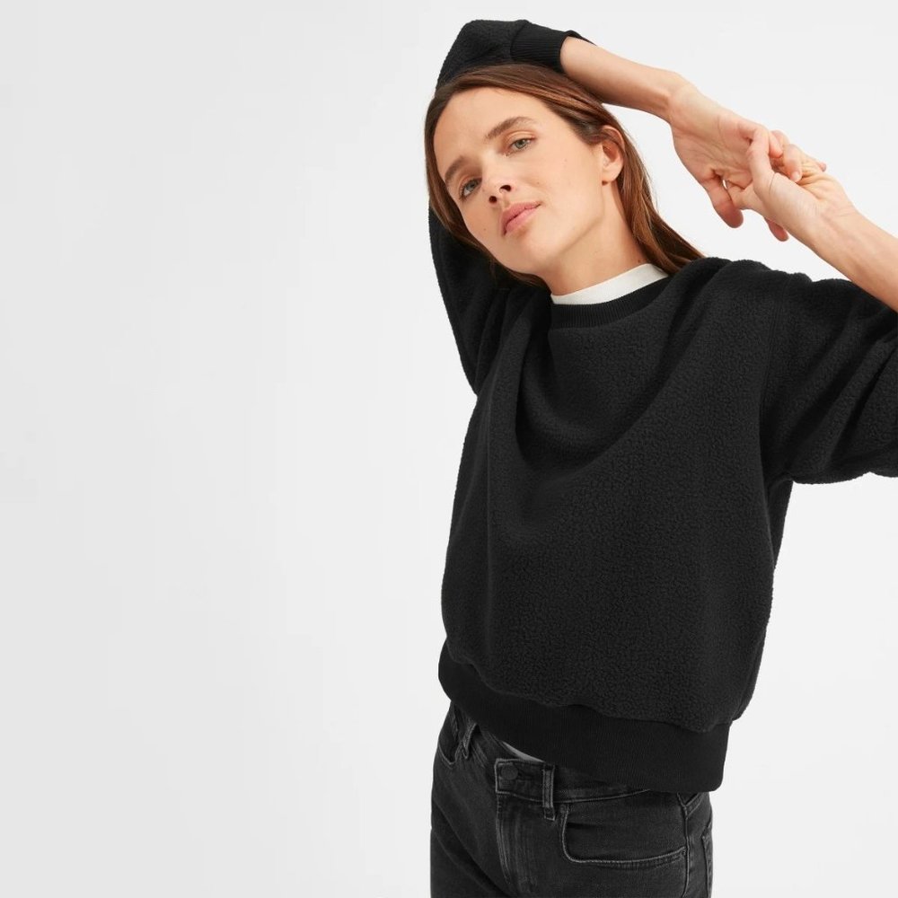 Everlane ReNew Fleece Sweatshirt | Black